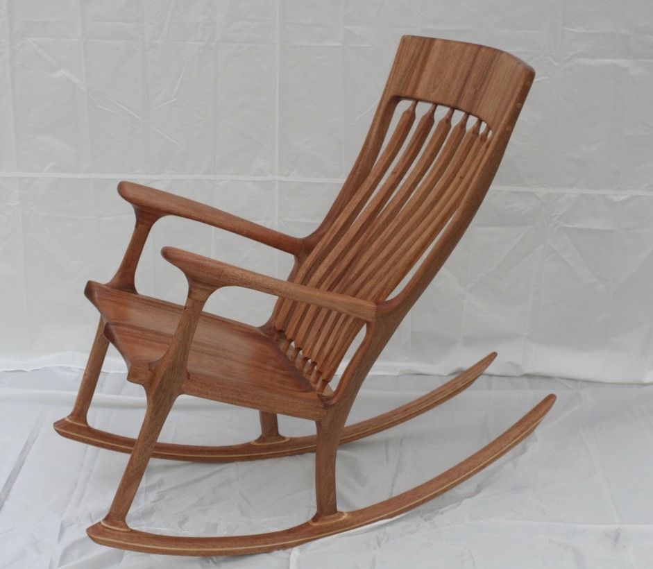 Custom Mahogany Rocking Chair by Wood In Motion | CustomMade.com