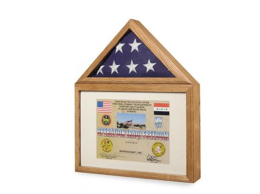 Custom Made Large Flag And Certificate Display Case