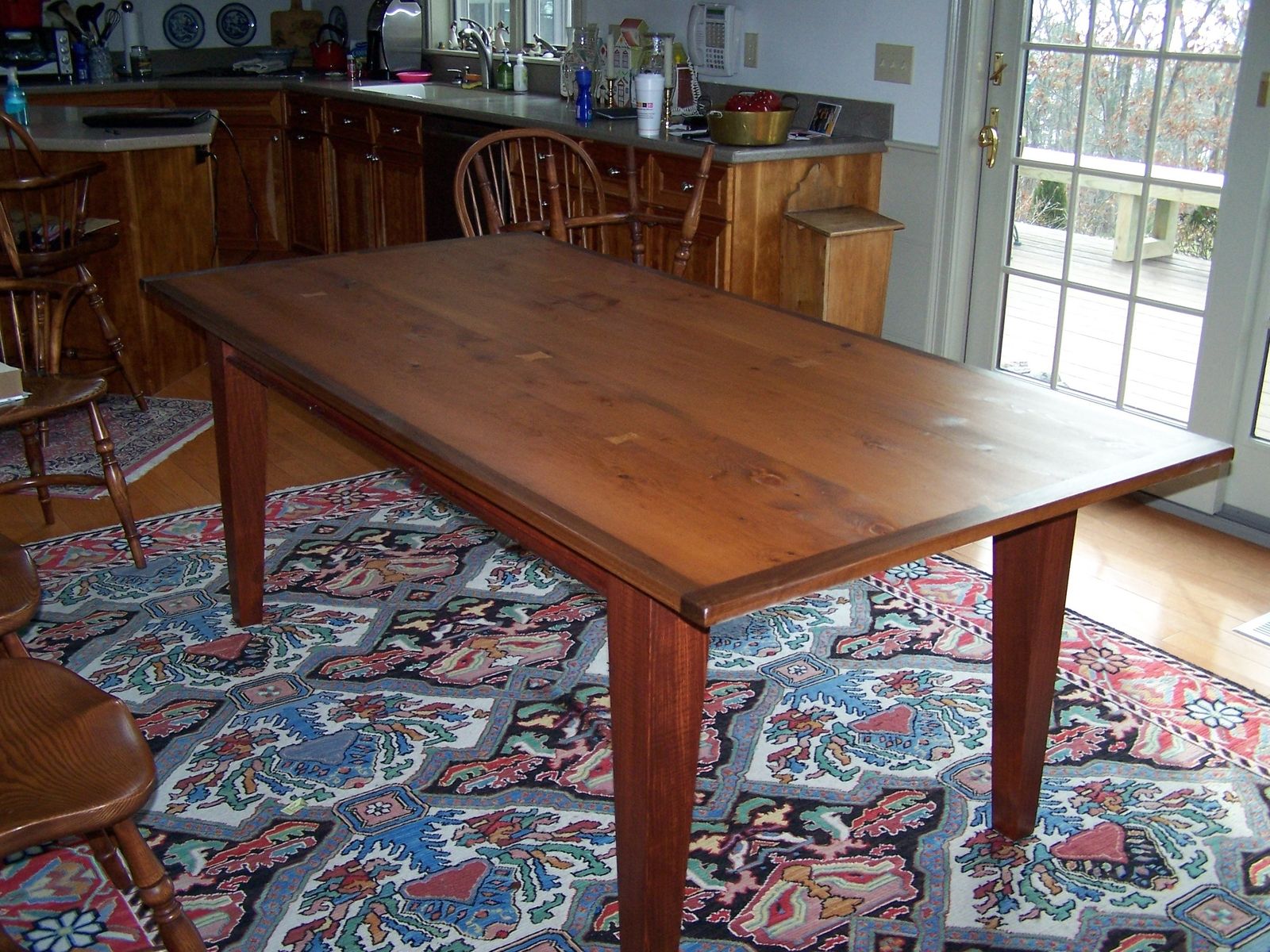 reclaimed pine dining room table