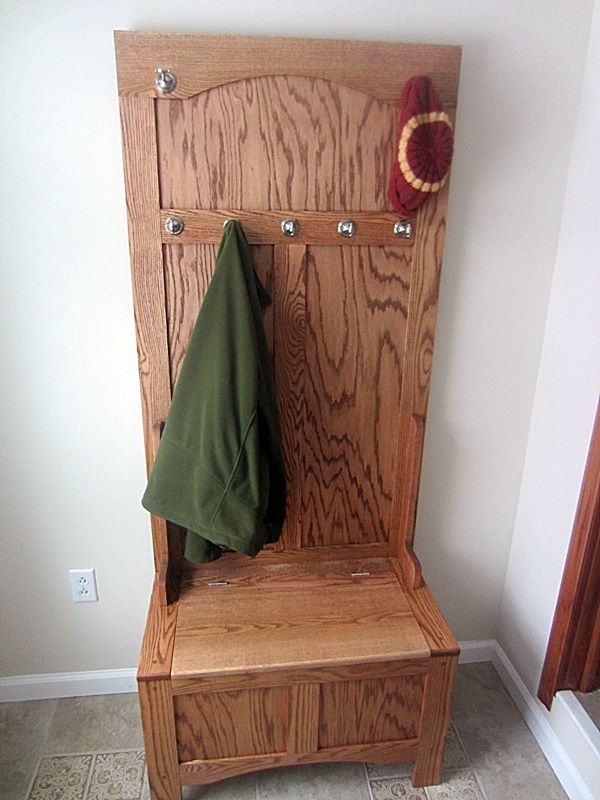 Hand Made Oak Hall Tree by Kinderling Wood