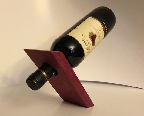 Custom Made Exotic Purpleheart - Wine Holder Gravity Illusion