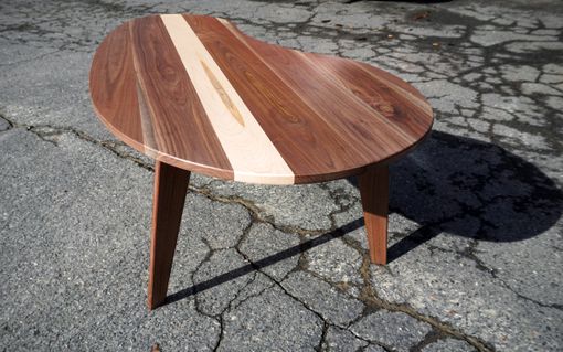 Custom Made Mid-Century Modern Coffee Table Walnut With Maple