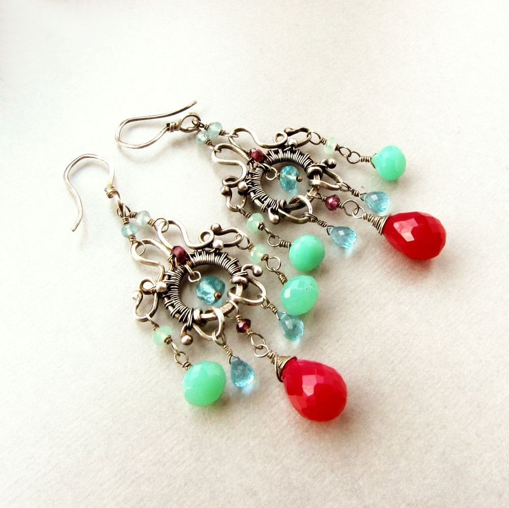 Buy Hand Made Sterling Silver Handmade Chandelier Earrings, made to ...