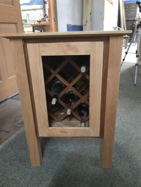 Custom Made Cherry Wine Rack Table With And Without Door