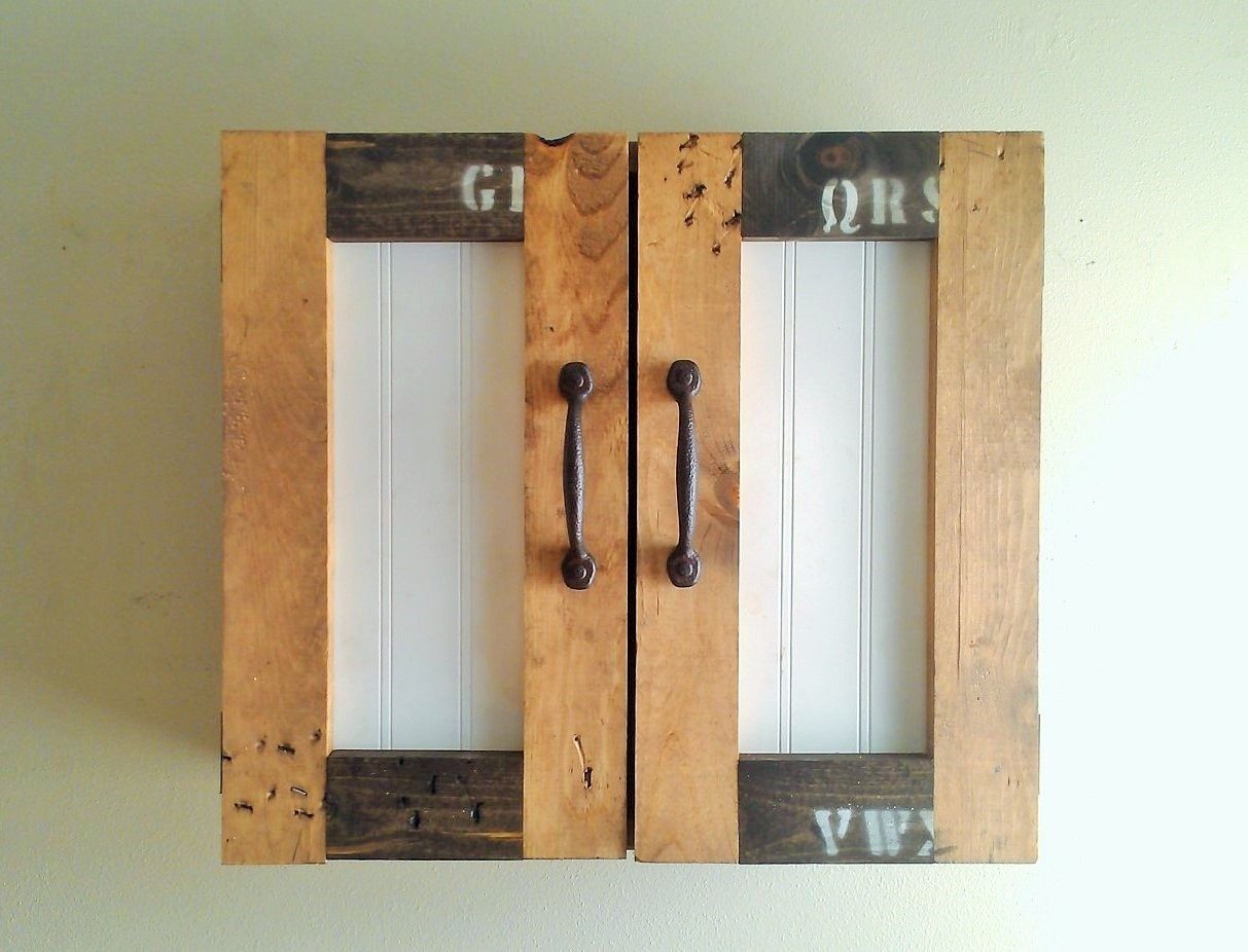 Hand Crafted Barnwood, Medicine Bathroom Crate