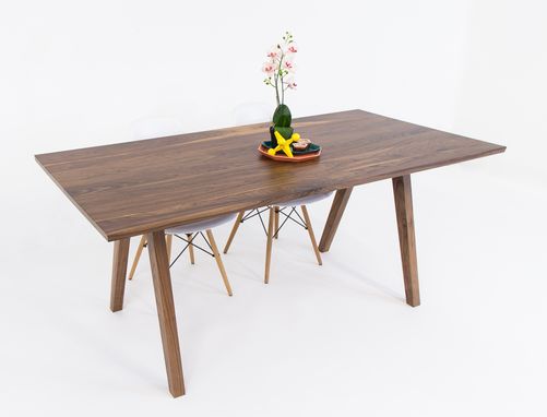 Custom Made Mid Century Modern Inspired Sputnik Solid Walnut Dining Table, Mixed Wood