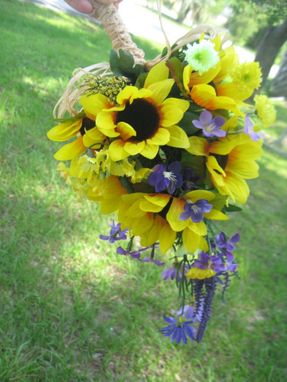 Custom Made Large Sunflower Bridal Bouquet Country Or Fall Wedding Flower Package
