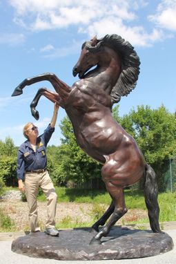Custom Made 10 Feet! Giant Rearing Horse Bronze Statue | Life Size Bronzes Bronze Sculptures - Lost Wax Casting