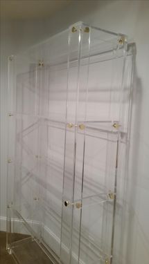 Custom Made Lucite / Acrylic Bookcase - Button Line - Handcrafted, Made To Order- Custom Sizing Welcome