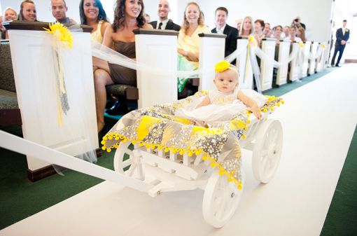 Custom Made Medium Flower Girl Pumpkin Wagon- Painted