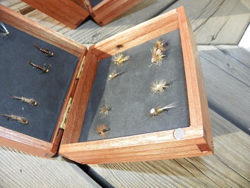 Custom Made Fly Fishing Boxes With Fly Selection Made From Reclaimed Materials
