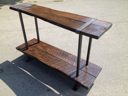 Custom Made Reclaimed Oak & Steel Console Table