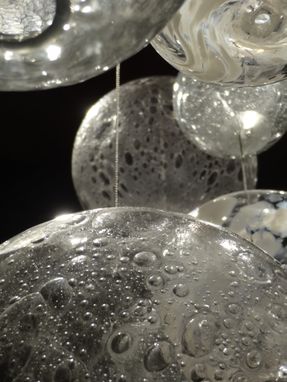 Custom Made Blown Glass Sphere Chandelier