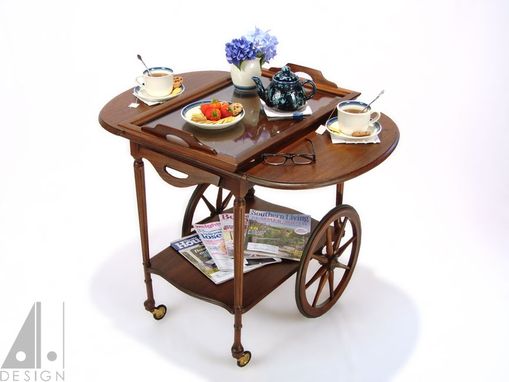 Custom Made Mahogany Tea Cart Restoration