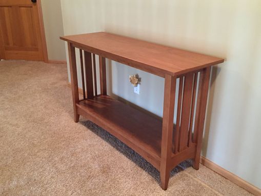 Custom Made Karen' Unfinished Cherry Ethan Allen Style Hall Table