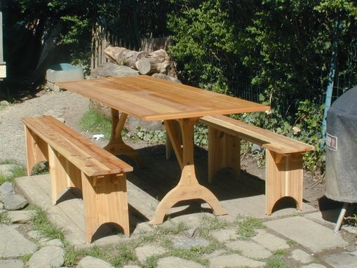 Custom Made Shaker Picnic Table And Benches