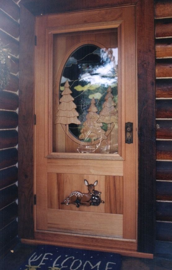 Hand Crafted Screen/Storm Door Over Custom Entry Door by Christie's