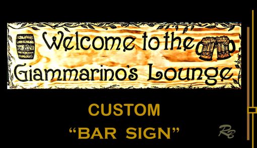Custom Made Bar Sign, Custom, Wood Bar Sgin