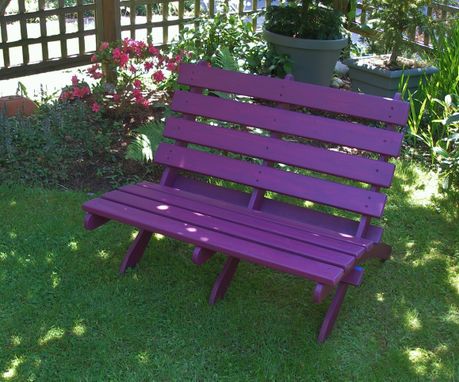 Custom Made Classic Style Folding Cedar Love Seat - Comfortable, Colorful & Storable - Choose From 10 Colors