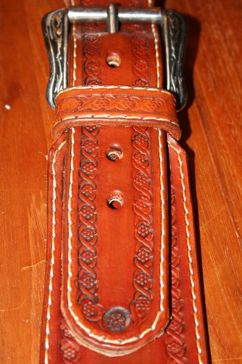 Hand Made Custom Tooled Guitar Strap by Manta Leather | CustomMade.com