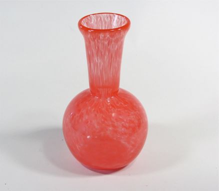 Custom Made Red Glass Vase Handblown Bud Vase