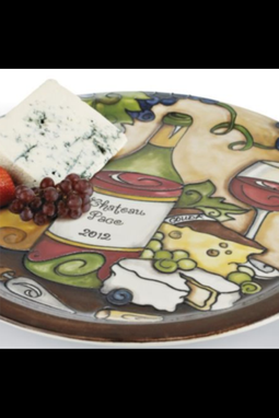 Custom Made Hand-Painted Ceramic Cheese Plates & Coasters