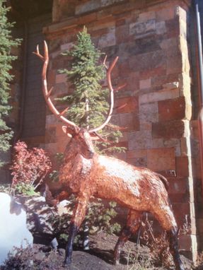 Custom Made 7 Ft Tall Copper Elk Sculpture