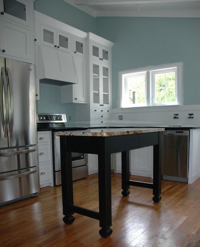 Custom Black Kitchen Island Table Style by Custom Corners Llc