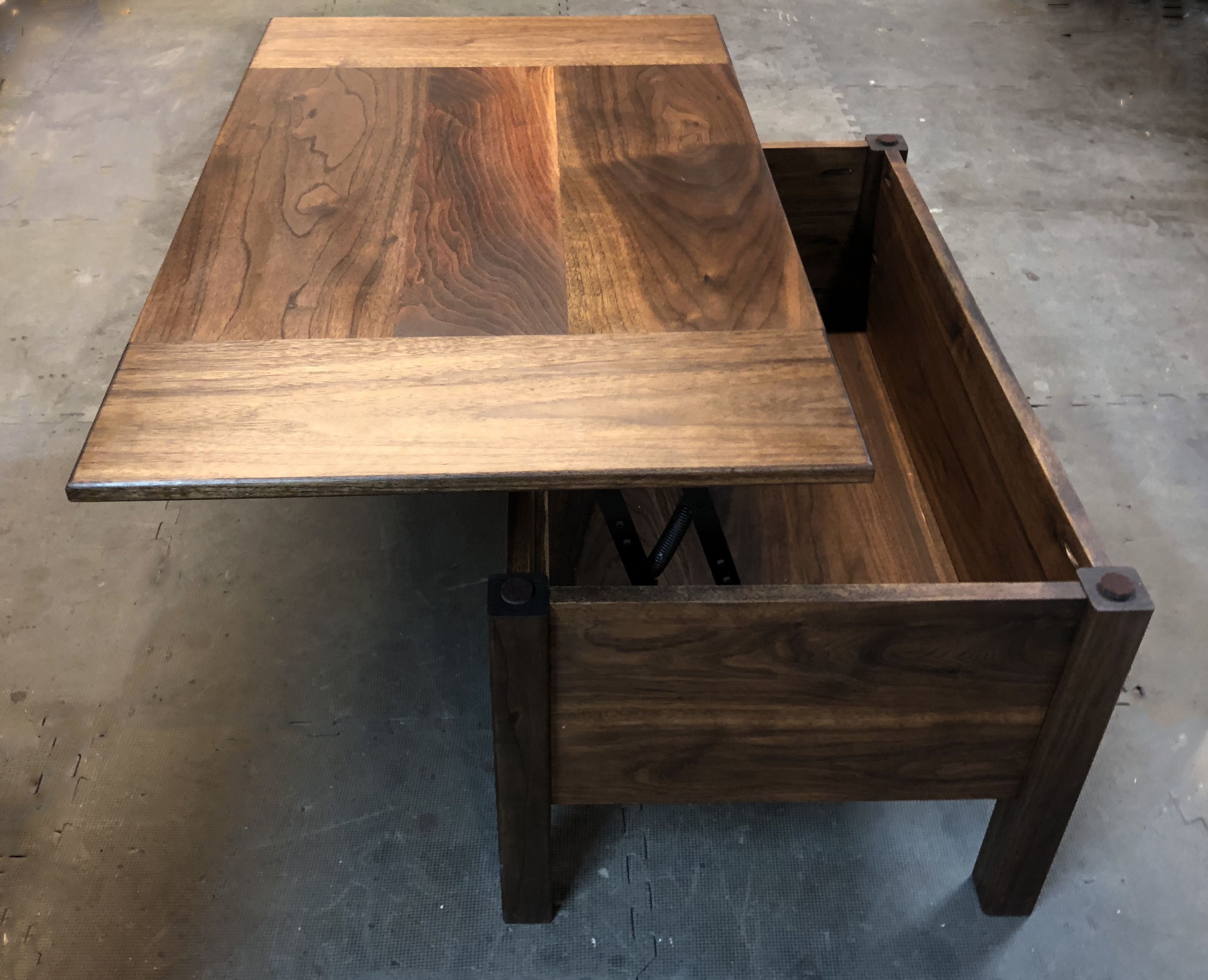 Buy A Hand Made Lift Top Combination Storage Coffee Table And Desk