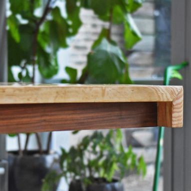 Custom Made Ash Live Edge Table Waterfall Island