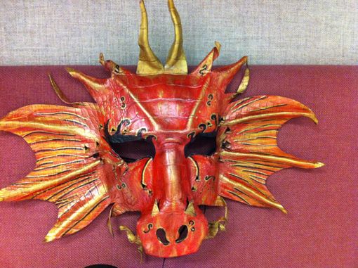 Custom Made Hand-Made Leather Dragon Mask