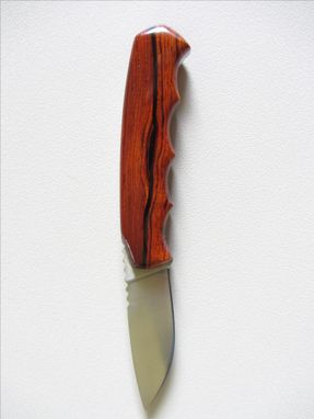 Custom Made Custom Knife - Drop Point Hunter's - Stainless Steel Blade - Handmade Cocobolo Wood Handle