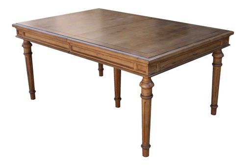 Custom Made Classic Colonial Fluted Leg Extension Table