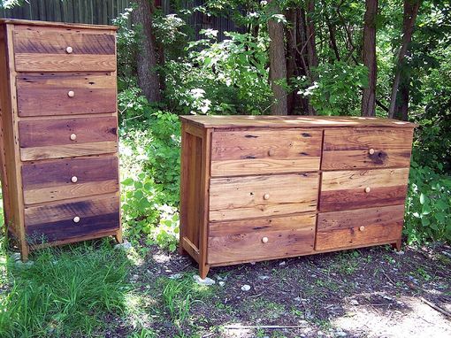 Custom Made Antique Barn Wood Dresser Made From Reclaimed Wormy Chestnut
