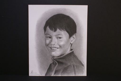 Custom Made Portrait Graphite Hand Drawn Custom Teen Boy, Son