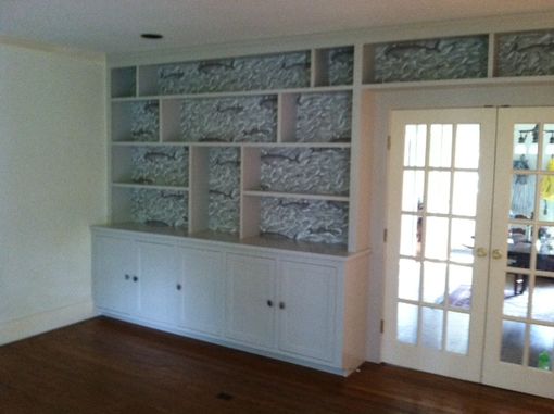 Custom Made Painted Bookcase, Library Wall Unit