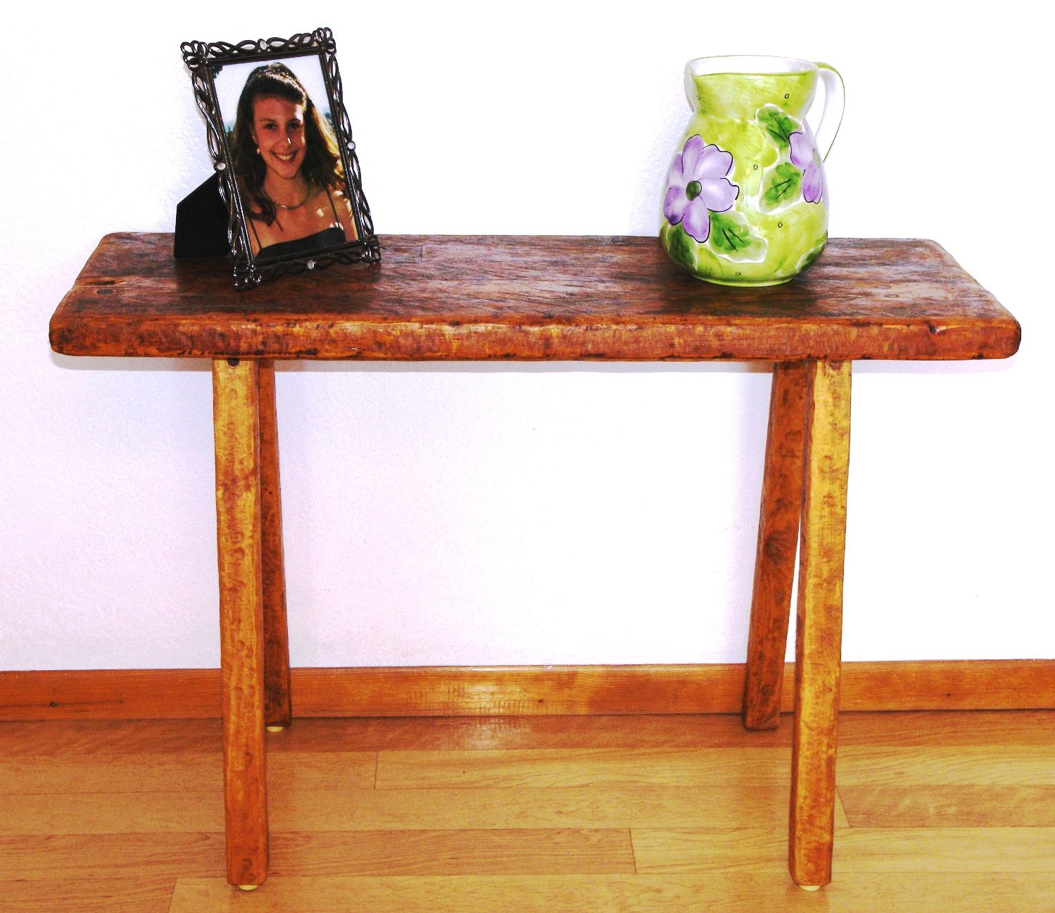 Handmade Reclaimed Wood Rustic End Table, Entry Table, Hall Table By Rustic Furniture Hut by