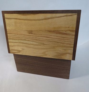 Custom Made Wooden Box From Walnut And Oak With Internal Tray