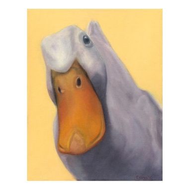 Custom Made Duck Print - Duck Art - Pekin Duck Painting - Funny Animal Art - 9.5 X 12
