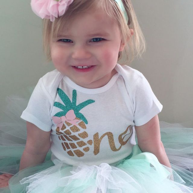 Buy A Hand Crafted Pineapple First Birthday Outfit Luau 1st