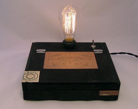 Custom Made Cigar Box Desk Lamp: Kristoff