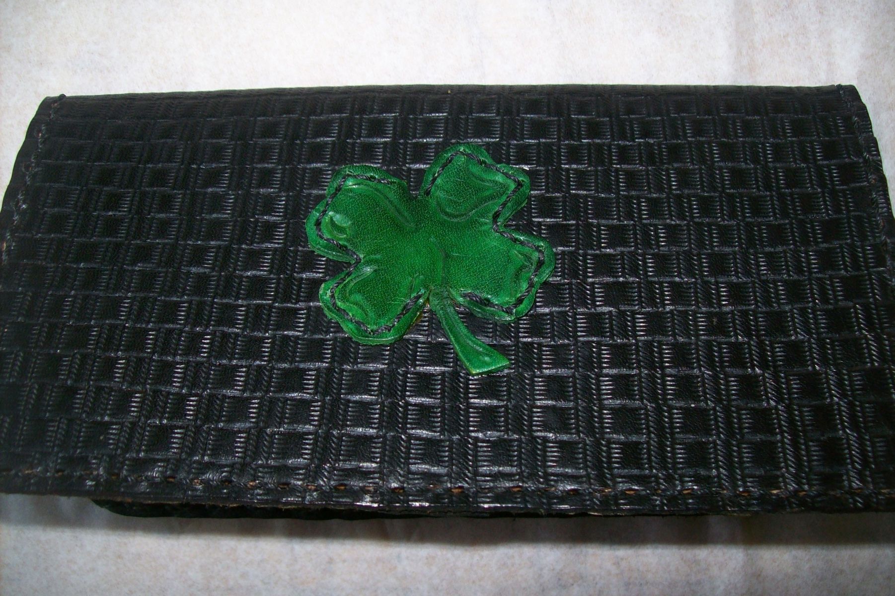 Buy Custom Made Leather Checkbook Cover, made to order from Kerry's