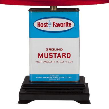 Custom Made Vintage Mustard Spice Tin Lamp