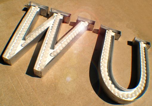 Custom Made Large Huge Vintage Marquee Art Letter Bulb Channel 40" X 40" 70 Plus Bulbs Wide Latin