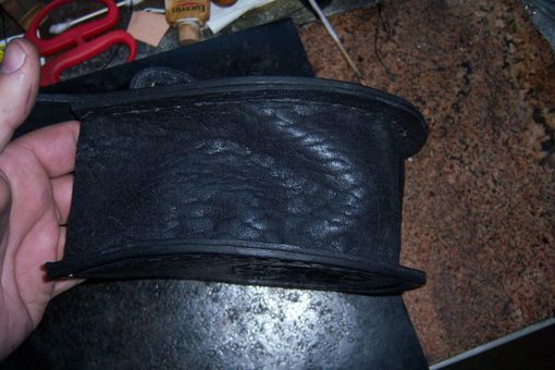 Custom Made Handmade Hand Painted Scottish Leather Sporran Bag & Matching Brown Sporran Hangers