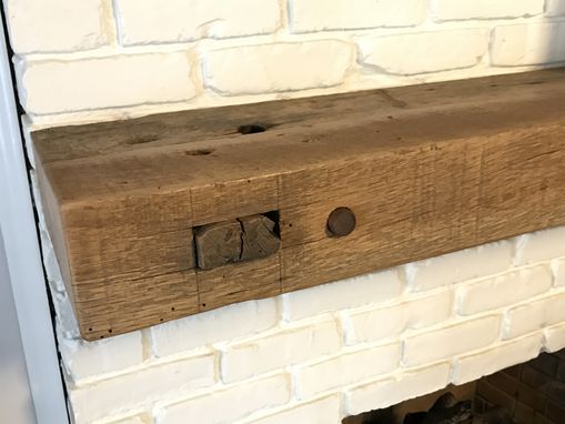 Custom Made Reclaimed Barn Wood Fireplace Mantle