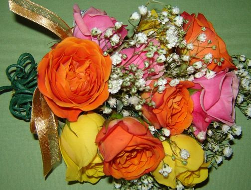 Custom Made Bridal Flowers With Wedding Vows
