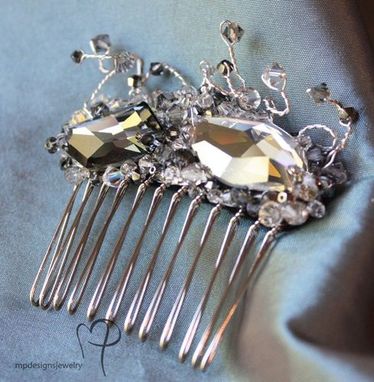 Custom Made Swarovski Crystal Hand Beaded Bridal Hair Accessory