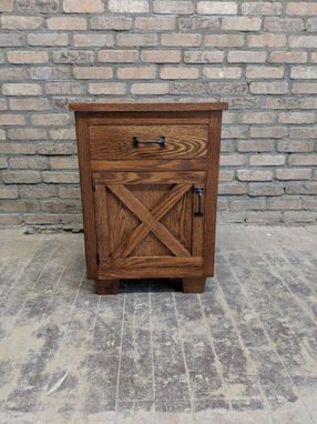 Custom Made Rustic Industrial End Table / Side Table / Nightstand / Night Stand / Farmhouse / Farmhouse