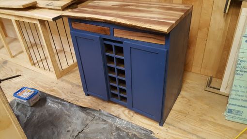 Custom Made Walnut Wine Storage Cabinet